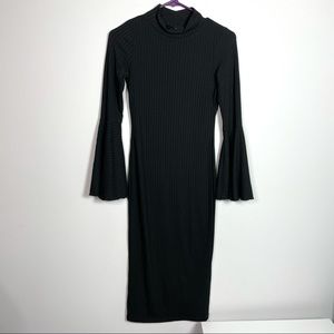 ASOS Black Bell Sleeve Dress